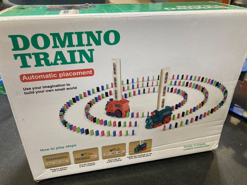 Photo 1 of CLAPET Domino Train Sets Toys for Kids Ages 3-8, 120PCS STEM Building Montessori Toys Gifts for 4 5 6 7 Year Old Boys Girls Toddler