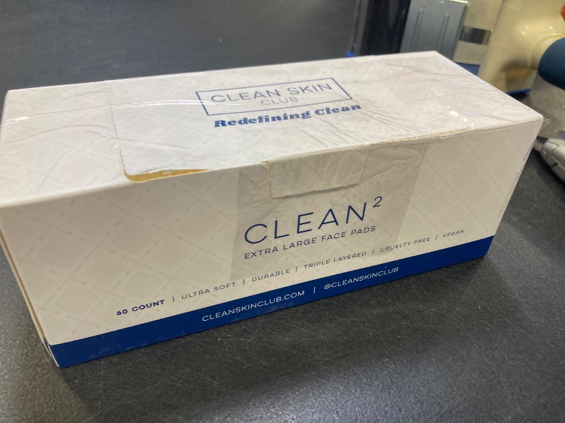 Photo 1 of Clean Skin Club Clean² Pads 2.0 [NEW & IMPROVED EDGES] Guaranteed Not to Shed & Tear Face Pads, Unique Triple Layers, Textured & Ultra Soft Side, Organic Disposable Cotton, Pair with Makeup Remover