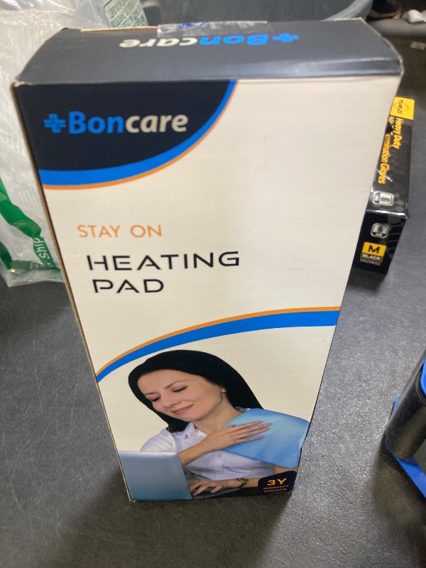 Photo 1 of Boncare® Small Heating Pad Without Auto Shut Off for Back Pain Relief & Period Cramps & Cozy Pet Comfort, Mothers Day Gifts for Mom Wife Daughter Grandma, 2 Temp Settings Vinyl Heat Pad (12"x 15", 1)