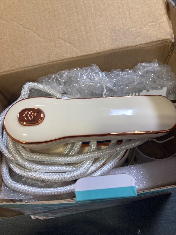 Photo 1 of Travel Steamer Iron for Clothes Mini - Portable Ironing Machine Travel Small Size Portable Steam Travel College Dorm Home Essentials Steamer for Clothes (Beige)
