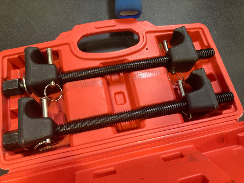 Photo 1 of SIXIWANZI Macpherson Strut Spring Compressor Tool, 2PCS Heavy Duty Coil Spring Compressor Tool for Safe and Easy Compression