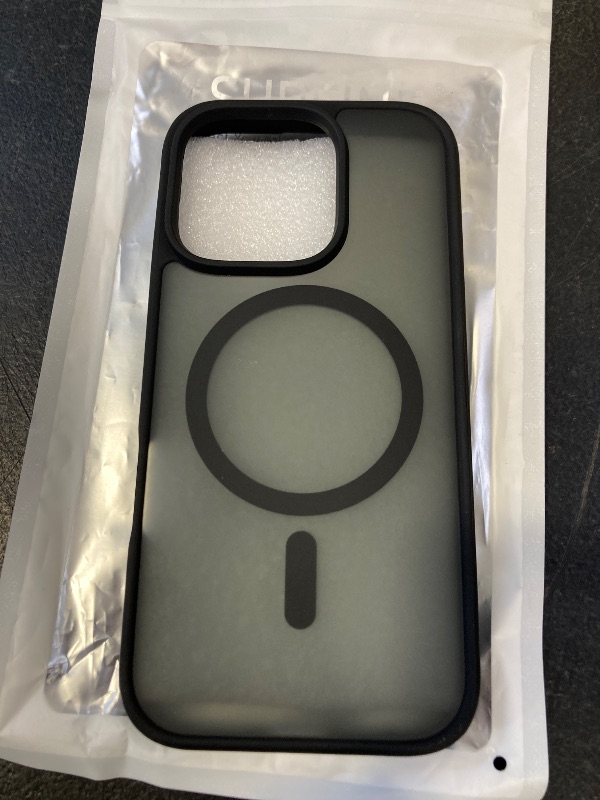 Photo 1 of SUPFINE Magnetic for iPhone 16 Pro Case (Compatible with Mag Safe) (Military Grade Drop Protection) Slim Translucent Matte Shockproof with Anti-Fingerprint Phone Case, Black