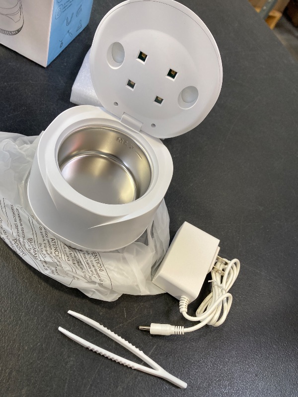 Photo 1 of Dental Ultrasonic Retainer Cleaner Machine - Dental Cleaning Pod for Denture, Mouth Guard, Aligner, Night Guard, Braces, Toothbrush Heads, Jewelry, 45kHz Retainer Cleaner with Digital Timer & 200ML