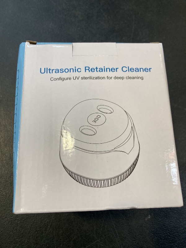 Photo 1 of Dental Ultrasonic Retainer Cleaner Machine - Dental Cleaning Pod for Denture, Mouth Guard, Aligner, Night Guard, Braces, Toothbrush Heads, Jewelry, 45kHz Retainer Cleaner with Digital Timer & 200ML