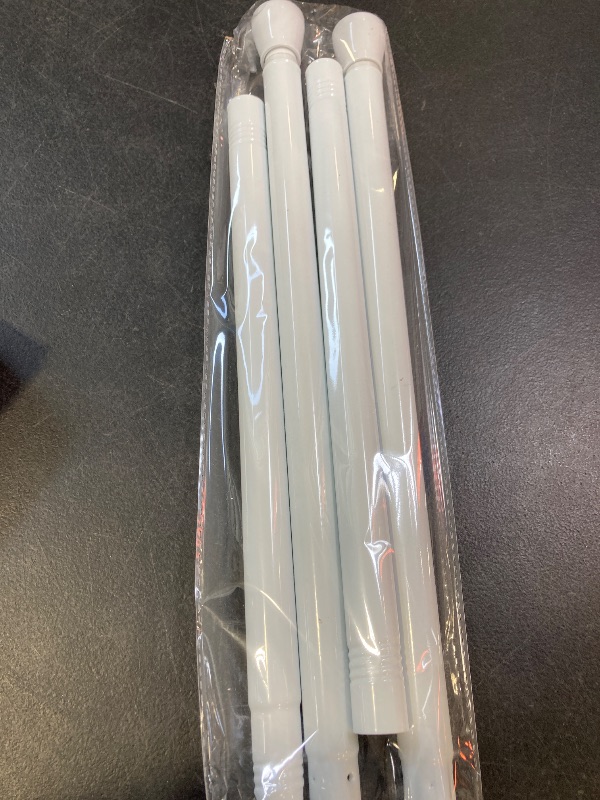 Photo 1 of AIZESI White Tension Curtain Rod 43 to 73 Inch Shower Curtain Rod No Drilling, Never Rust, Adjustable Curtain Rod, Spring Tension Rods for Window, Bathroom, Kitchen, Doorway