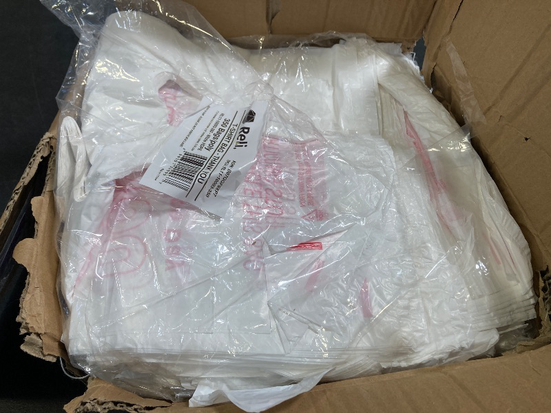 Photo 1 of Reli. Thank You Plastic Bags (350 Count) (11.5" x 6.5" x 21") (White) - Grocery, Shopping Bag, Restaurants, Convenience Store