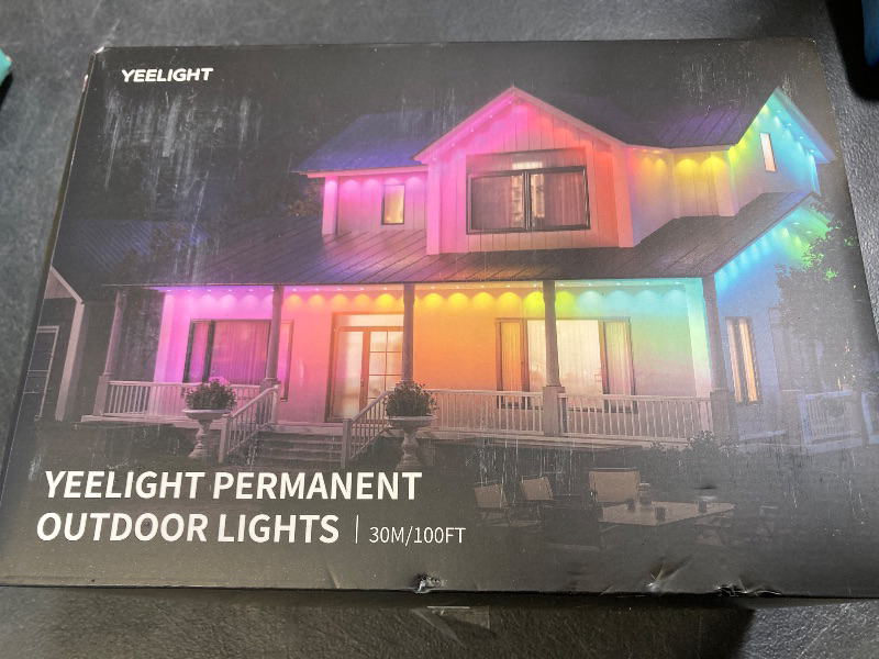 Photo 1 of YEELIGHT Smart Outdoor Permanent String Light, 100 Ft, 20+ Lighting Effect, RGB LED, Music Sync, APP Control for DIY, IP67 Waterproof, Lighting Decoration for Eaves / Halloween / Christmas / Party / Holiday