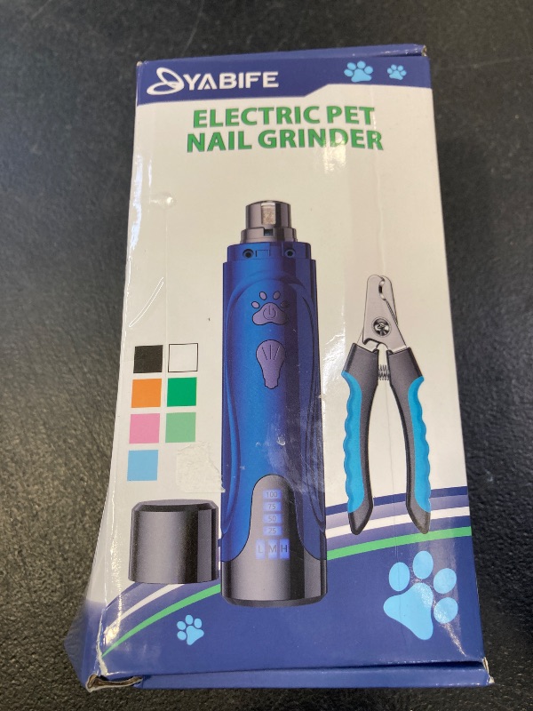 Photo 1 of Dog Nail Grinder, Dog Nail Trimmers and Clippers Kit, Super Quiet Electric Pet Nail Grinder, Rechargeable, for Small Large Dogs & Cats Toenail & Claw Grooming,3 Speeds (A-Dark Blue)