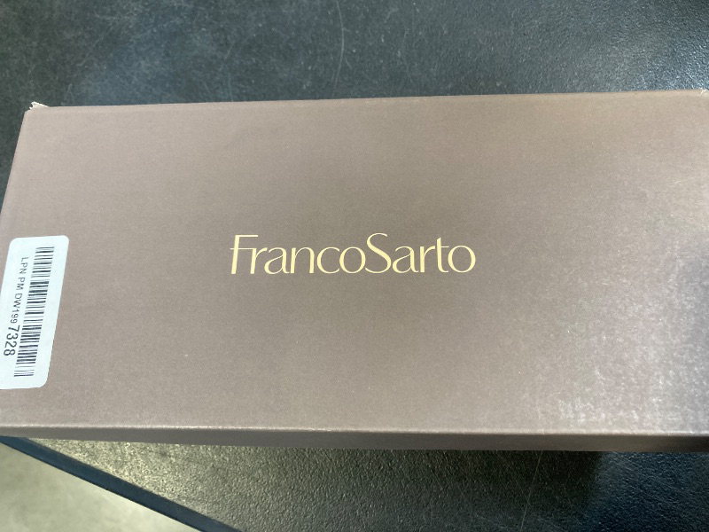 Photo 1 of Franco Sarto Women's Racer Pointed Toe Block Heel Pump Black Leather 6 W