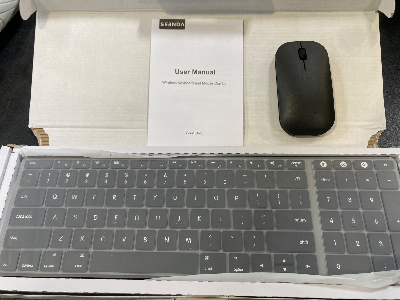 Photo 1 of Wireless Bluetooth Keyboard and Mouse for Mac, Multi-Device Rechargeable Slim Keyboard and Mouse Stainless Steel Full Size, Compatible with MacBook Pro/Air, iPad, iMac - Space Gray