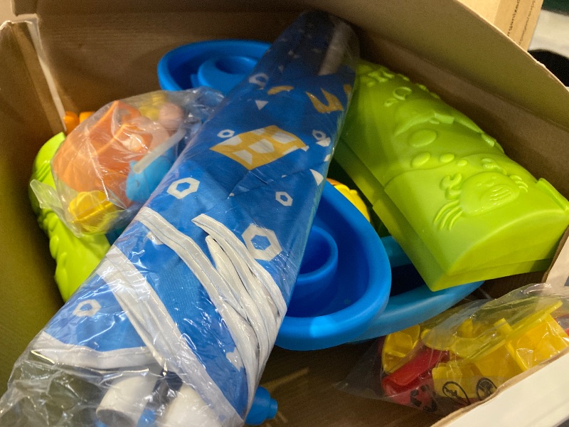 Photo 1 of AuntyFey Water Table for Toddlers 1-3-5, Toddler Sand Table, Kids Water Table with Umbrella for Outside Kids Ages 4-8, Blue