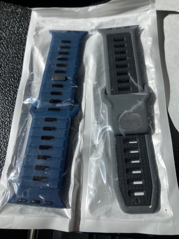 Photo 1 of Odbeai 2 Pack Sport Bands Compatible with Apple Watch Ultra 2/Ultra Band, Compatible with Apple Watch Bands for Men 49mm 46mm 45mm 44mm 42mm,Silicone Loop Strap for iWatch Bands Men Series SE 10 9 8-1