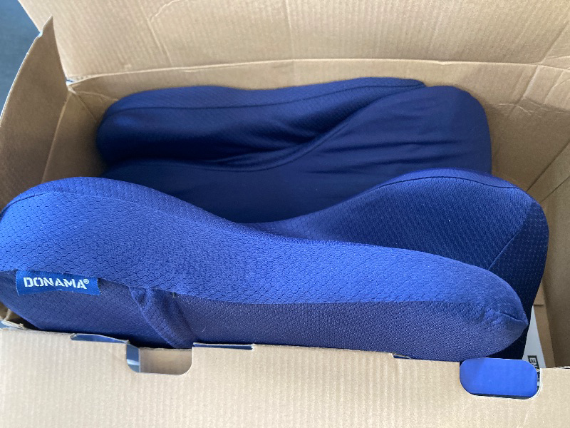 Photo 1 of DONAMA Cervical Pillow for Neck and Shoulder, Contour Memory Foam Pillow, Ergonomic Neck Support Pillow for Side Back Stomach Sleepers with Pillowcase-King Size