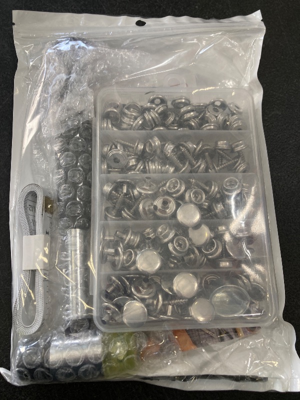 Photo 1 of Canvas Snap Kit, 186PCS Snaps Button, Heavy Duty Fastener Tool Set, Stainless Steel Buttons Kit, Boat Cover Snaps, Carpet Snap for DIY Repairing Boat Covers, Canvas, Sewing