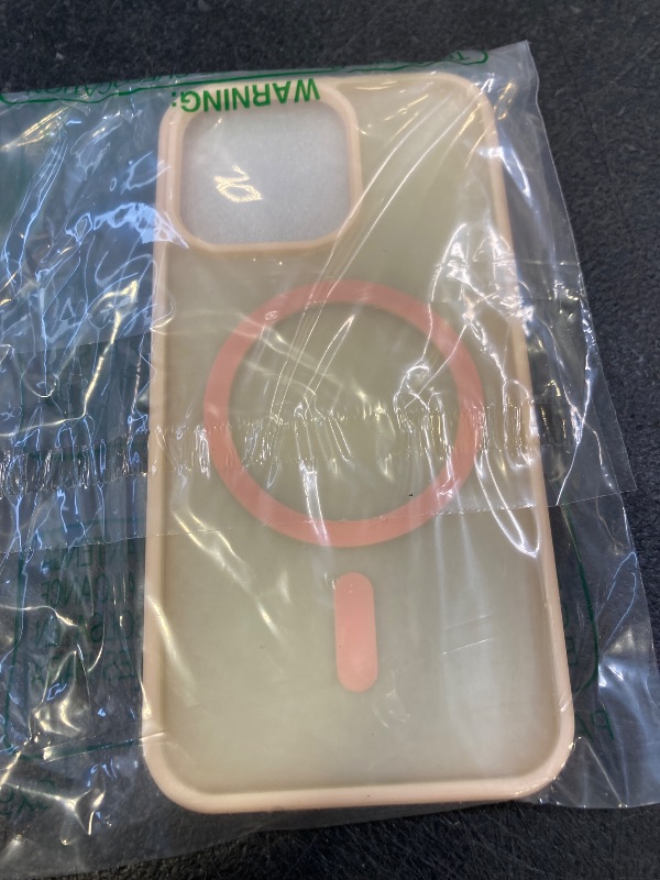 Photo 1 of SUPFINE Magnetic for iPhone 13 Pro Case (Compatible with Mag Safe) (Military Grade Drop Protection) Slim Translucent Matte Shockproof with Anti-Fingerprint Phone Case, Sand Pink