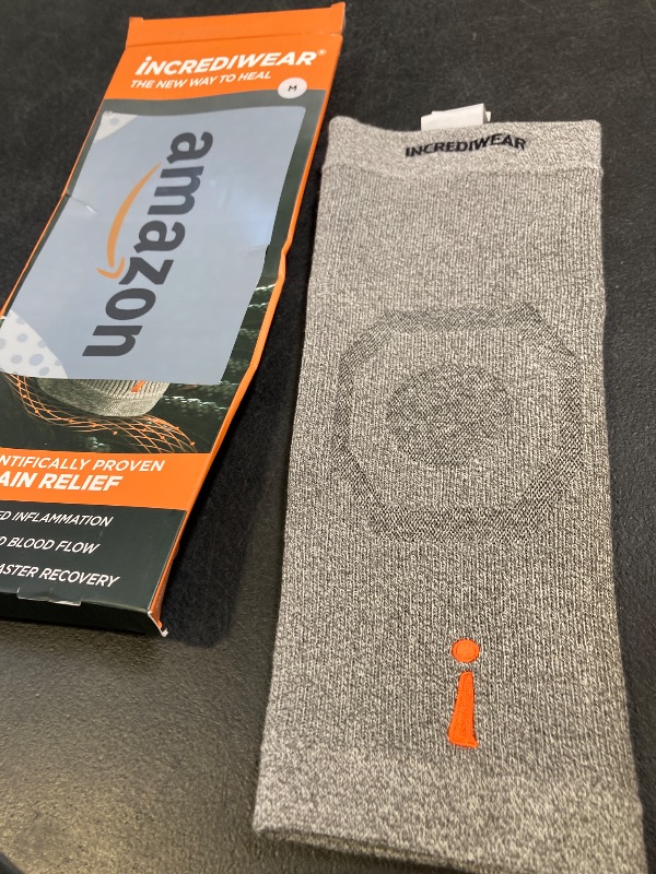 Photo 1 of Incrediwear Knee Sleeve – Knee Braces for Knee Pain, Joint Pain Relief, Swelling, Inflammation Relief and Circulation, Knee Support for Women and Men, Fits 12”-14” Above Kneecap (Grey, Medium)