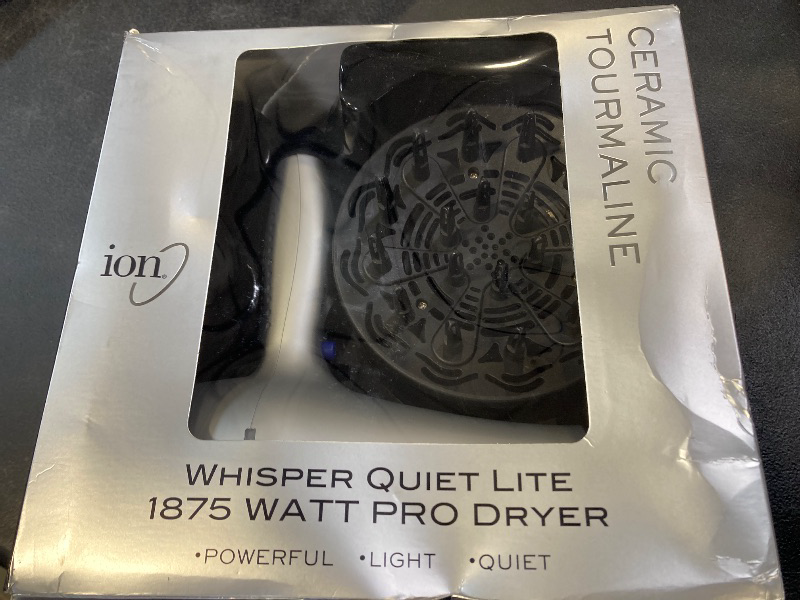 Photo 1 of Ion Whisper Quiet Lite Ionic Ceramic Hair Dryer, 1875 Watts, Lightweight, Powerful, 4 Temperatures, 2 Speeds