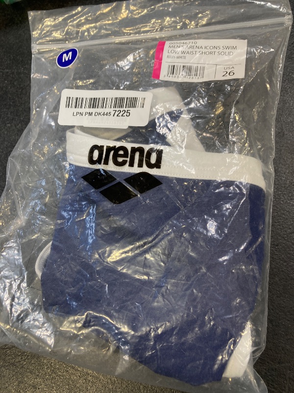 Photo 1 of ARENA Men's Standard Performance Icons Solid Low-Waist Shorts, Navy/White, 26