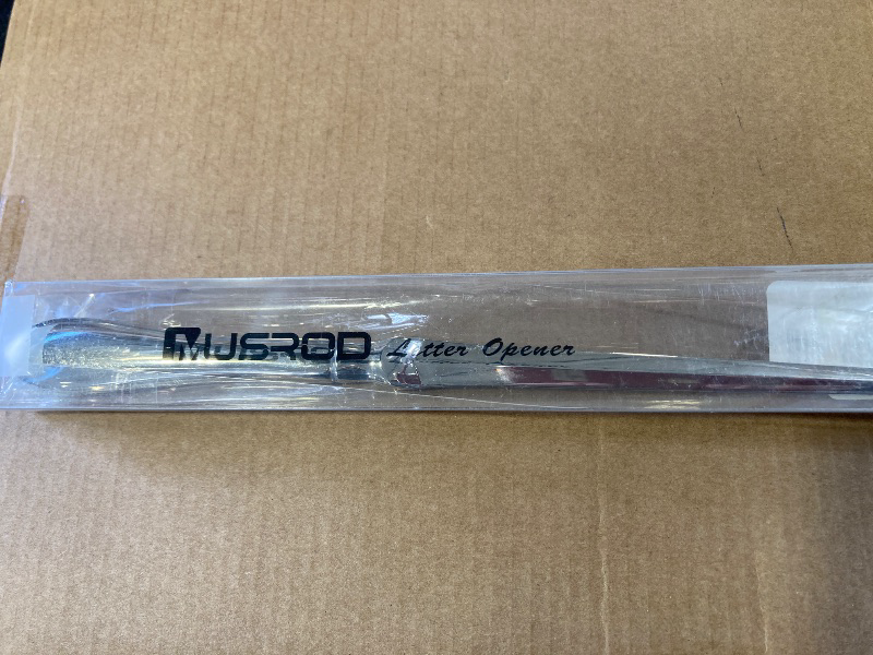 Photo 1 of MUSROD Silvery Letter Opener, Envelope Opener Knife Metal Letter Opening Knife, Paul Revere Paper Cutting Knife, 9 inches (1 Pack)
