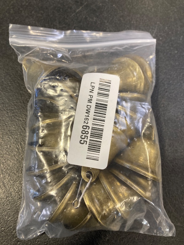 Photo 1 of 20 Pieces Vintage Bronze Bells1.5"X 1.5" Craft Bells Small Brass Bells Copper Bells Christmas Decor for Christmas Tree DIY Christmas Party Supplies (Bronzed)
