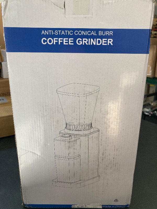 Photo 1 of BinROC Conical Burr Espresso Coffee Grinder Electric, Coffee Bean Grinder for Home Use Upgraded 48 Grind Settings, Precision Timer, Anti-Static for Pour Over/Drip/French Press Stainless Steel, Black