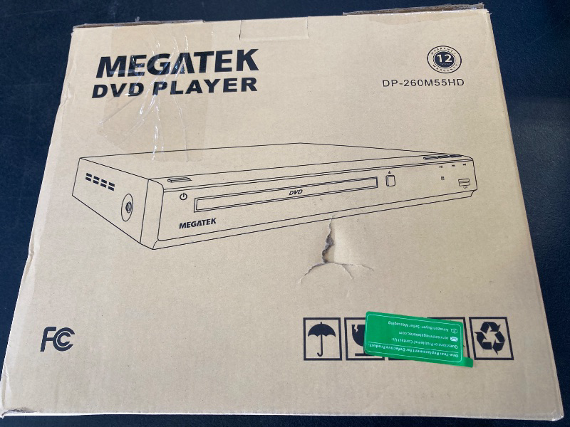 Photo 1 of MEGATEK Region-Free DVD Player for TV with HDMI, CD Player for Home, Plays All Regions and Formats, USB Port, Durable Metal Casing, Remote, HDMI and RCA Cables Included