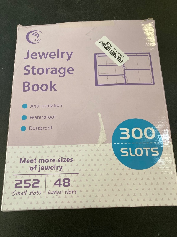 Photo 1 of 17Dec Large Transparent Jewelry Storage Book with 300 Pockets and 50 Jewelry Pouches, Travel Jewelry Organizer and Storage, Jewelry Binder Organizer for Earring, Bracelet, Necklace