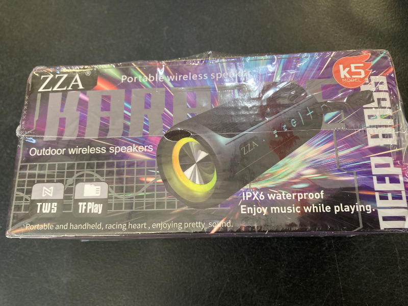 Photo 1 of ZZA Wireless Speaker with HD Sound, Portable Wireless, IPX6 Waterproof, Up to 6H Playtime, TWS Pairing for Home / Party / Outdoor / Beach, Electronic Gadgets, Birthday Gift