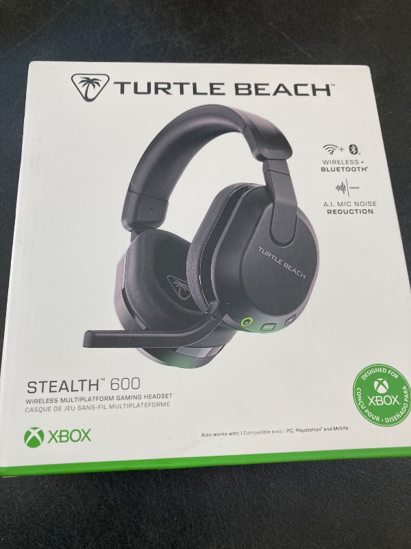 Photo 1 of Turtle Beach Stealth 600 Wireless Multiplatform Amplified Gaming Headset for Xbox Series X|S, Xbox One, PC, PS5, PS4, & Mobile – Bluetooth, 80-Hr Battery, Noise-Cancelling Mic – Black
