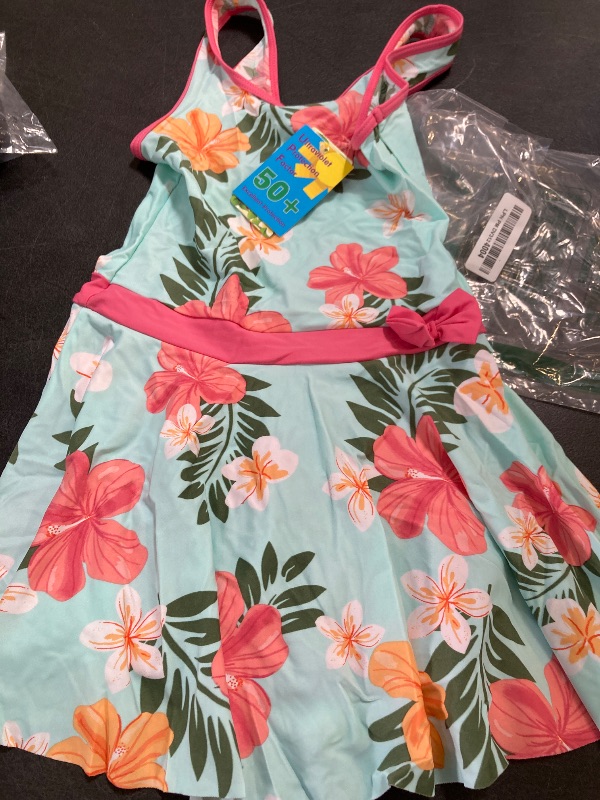 Photo 1 of BAOHULU Toddler Girls Swimsuit One Piece Cute Floral Dress Swimwear 3-8 Years - Size 164/170