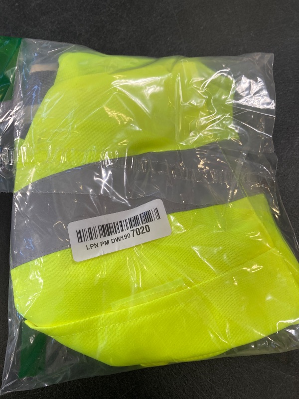 Photo 1 of Dib Safety Vest Reflective ANSI Class 2, High Visibility Vest with Pockets and Zipper, Construction Work Vest Hi Vis Yellow L