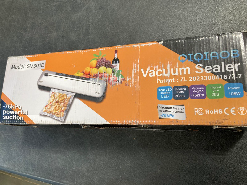 Photo 1 of Vacuum Sealer Machine,75Kpa Precision Suction Power 6-in-1 Food Sealer with Digital Timer, Dry & Moist Food Modes, Compact Design with 10 Vacuum Bags & Bulit-in Cutter(Sliver)
