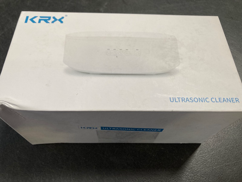 Photo 1 of Ultrasonic Cleaner for Dentures, KRX Professional Ultrasonic Cleaner Machine with 4 Time Modes for All Dental, Retainer, Aligner, Braces, Mouth Guards, Toothbrush Head, Brushes (Pure White, 450ml)
