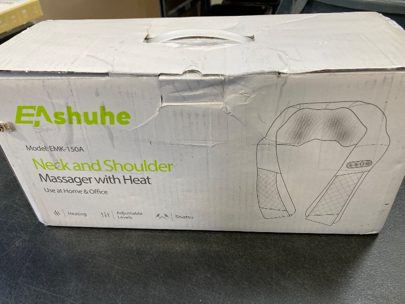 Photo 1 of EAshuhe Neck and Shoulder Massager with Heat Shiatsu Back Massage Pillow with 3D Deep Tissue Kneading for Foot, Legs, Body Muscle Pain Relief, Use at Home, Office & Car