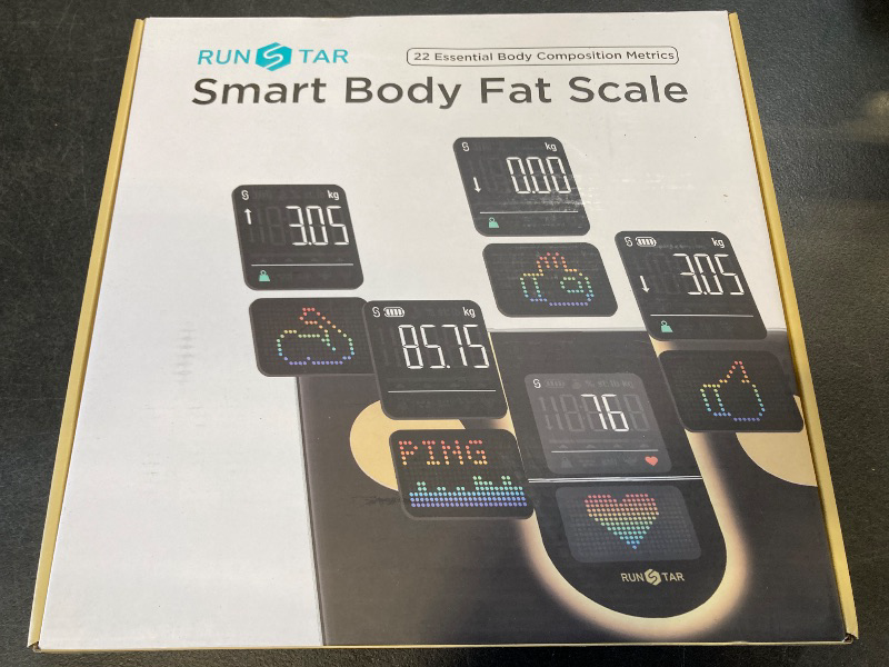 Photo 1 of Runstar Scale for Body Weight, Smart Scale with 8-in-1 VA Display, High Precision Bathroom Digital Scale for Body Weight Heart Rate BMI Body Fat 22 Body Composition Sync APP, FSA HSA Eligible