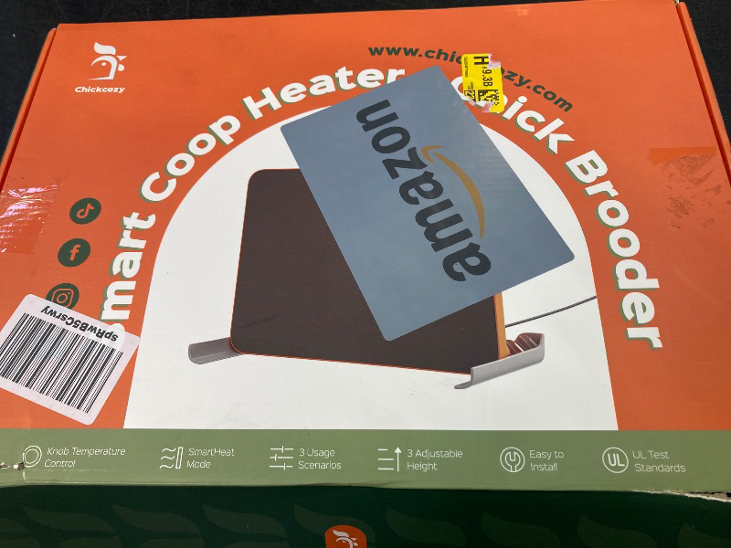 Photo 1 of Smart Chicken Coop Heater, 200 Watts Chick Brooder Heating Plate Built-in Adaptive Temperature Sensor, Chicken Brooder Heater for 25 Chicks, Adaptable to Timer and Temp Controllers, UL-Compliant