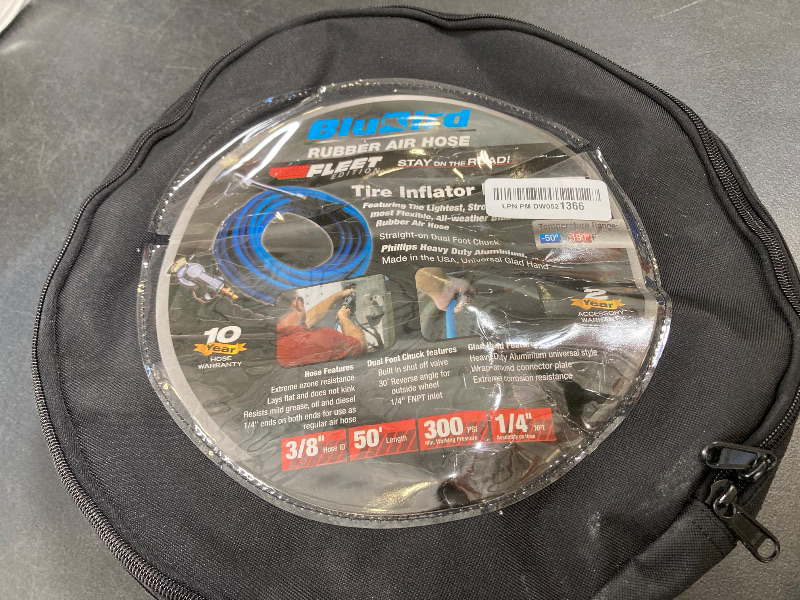Photo 1 of BLUBIRD BBFLT3850 3/8" x 50' Fleet Edition Tire Inflator Kit, Lightest, Strongest, Most Flexible, 300 PSI, 50F to 190F Degrees, High Strength Polyester Braided