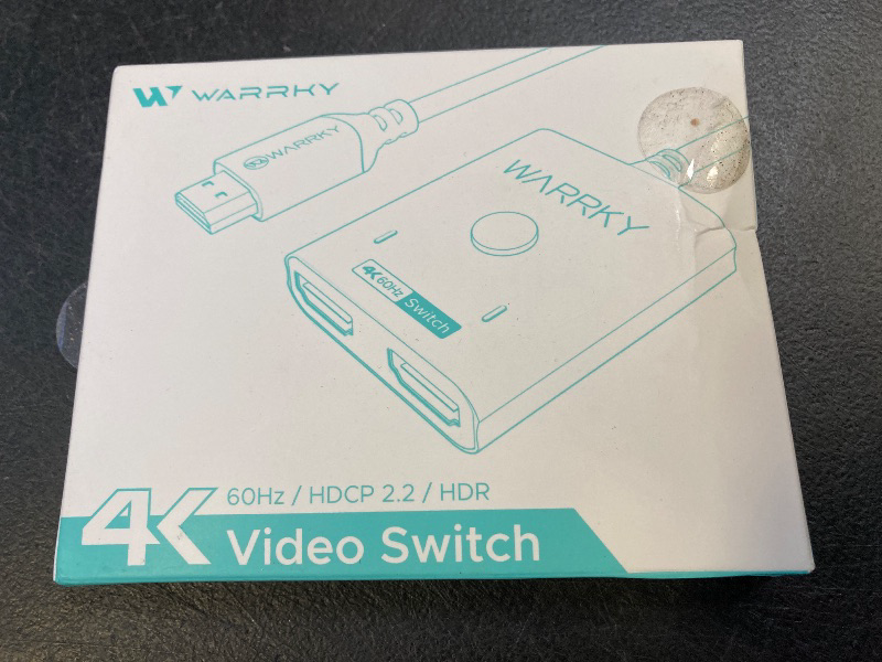 Photo 1 of HDMI Switch 2 in 1 Out 4K@60Hz, WARRKY[with 3.3ft Fixed Braided HDMI Cable, Aluminum Case, 2K@144Hz, HDCP 2.2] Bidirectional 2x1 Switcher Splitter Compatible for PS5/4, Xbox, Roku, Fire Stick, Switch