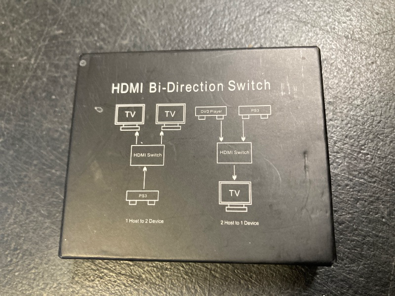 Photo 1 of HDMI Switch 4k 60hz Splitter, GANA Aluminum Bidirectional HDMI Switcher 2 in 1 Out, Manual HDMI Hub Supports HD Compatible with Xbox PS5/4/3 Blu-Ray Player Fire Stick Roku