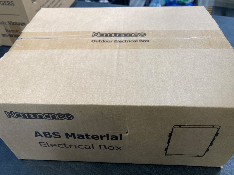 Photo 1 of Namunanee Outdoor Electrical Junction Box, ABS Water Resistant Enclosure with Internal Mounting Panel & Hinged Cover (13" H* 9.2" L* 5.6" W)