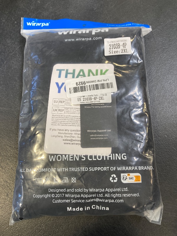 Photo 1 of wirarpa Women's Cotton Boy Shorts Underwear Anti Chafing Soft Biker Short Long Leggings Plus Boy Shorts Panties Black 4 Pack Size 2XL