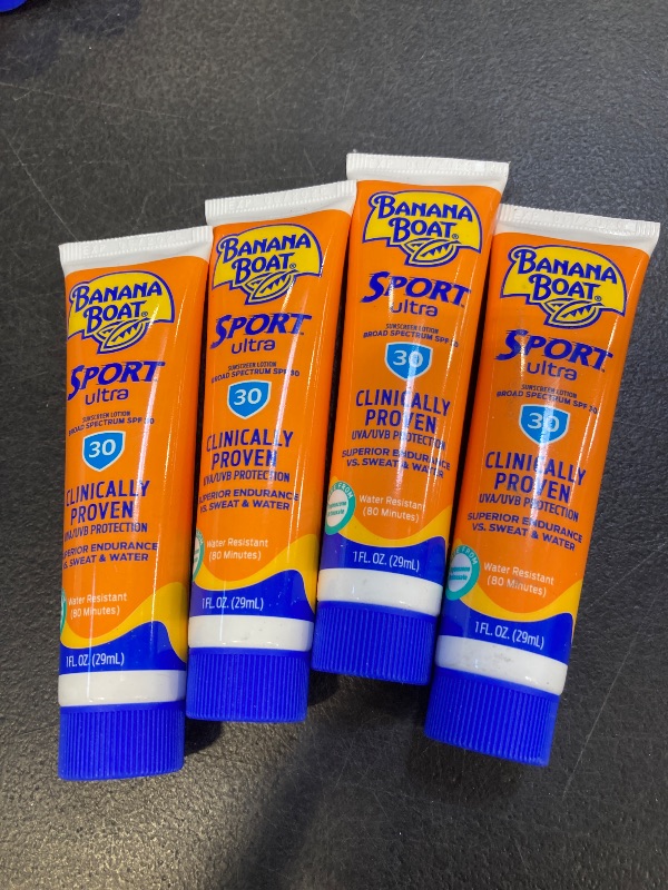 Photo 1 of Banana Boat Sport Ultra SPF 30 Travel Size Sunscreen 4 pack