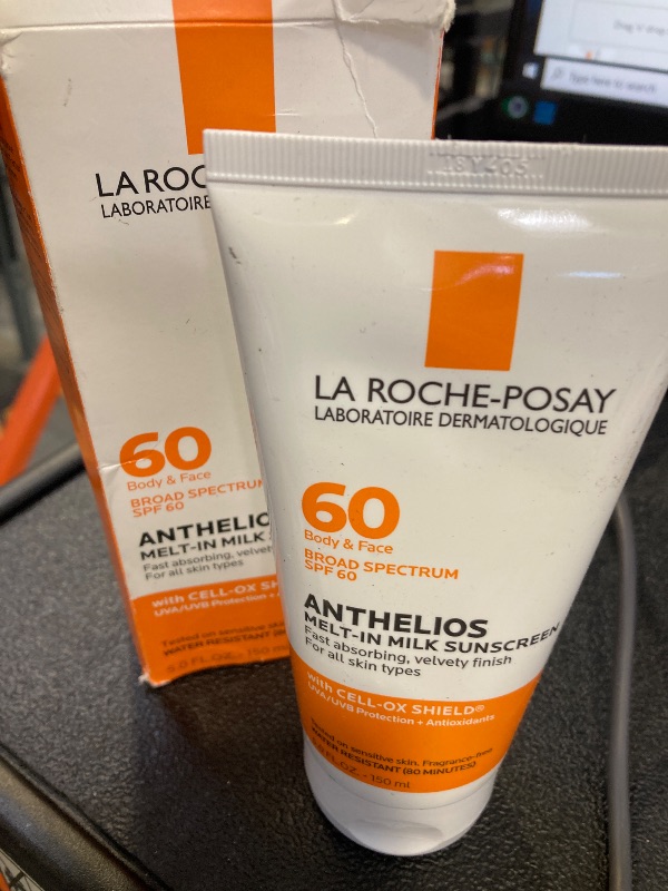 Photo 1 of La Roche-Posay Anthelios Melt-In Milk Sunscreen SPF 60, Sunscreen For Body & Face, Broad Spectrum SPF + Antioxidants, Oil Free, Lightweight & Fast Absorbing, Oxybenzone Free