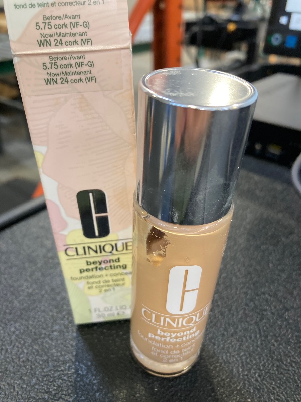 Photo 1 of Clinique Beyond Perfecting Liquid Lightweight Full Coverage Foundation + Concealer For Dry Combination to Oily Skin Types, Cork, 1 Fl Oz