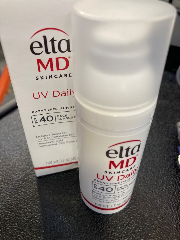 Photo 1 of EltaMD UV Daily SPF 40 Face Sunscreen Moisturizer with Zinc Oxide, Daily Face Moisturizer with SPF, Sunscreen, For Dry Skin 1.7 oz Pump