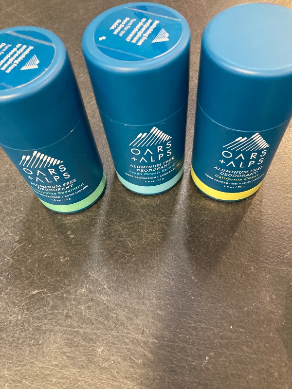 Photo 1 of Oars + Alps Aluminum Free Deodorant for Men and Women, Dermatologist Tested and Made with Clean Ingredients, Travel Size, Variety, 3 Pack, 2.6 Oz Each