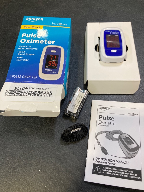 Photo 1 of Amazon Basic Care Pulse Oximeter (Previously Healthwise)