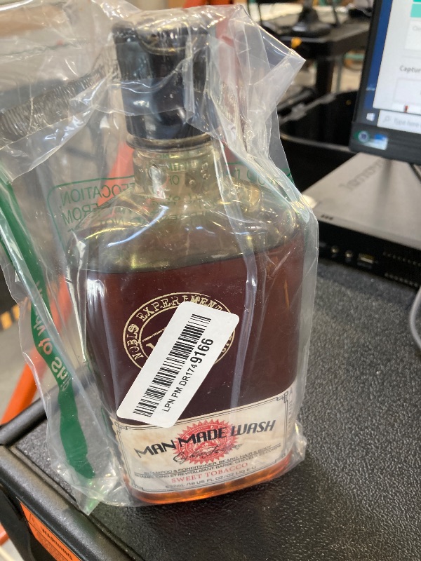 Photo 1 of 18.21 Man Made Original Sweet Tobacco 3-in-1 Body Wash, Shampoo, & Conditioner for Men, All Hair & Skin Types, Strengthens and Moisturizes in a Manly Aroma, 18 Fl Oz