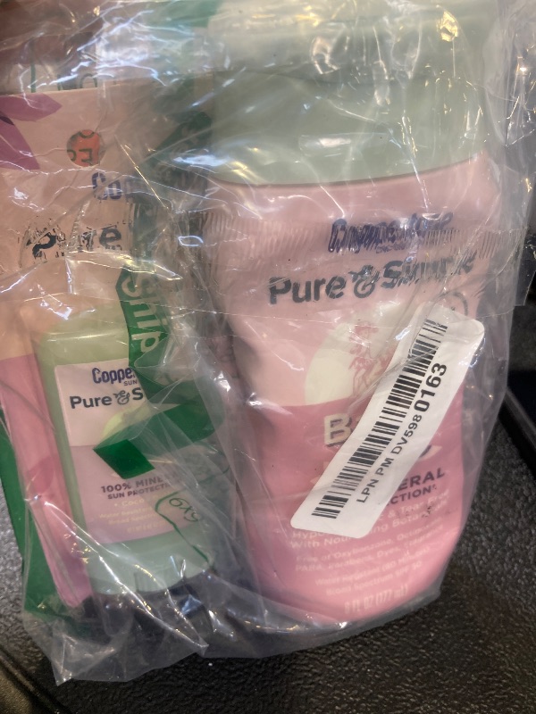 Photo 1 of Coppertone Pure and Simple Baby Mineral Sunscreen Lotion SPF 50 (6 Fl Oz) + Sunscreen Stick SPF 50 (0.49 Oz), Baby Gifts for New Moms, Hypoallergenic and Tear Free