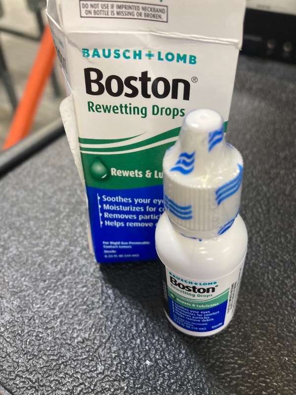 Photo 1 of Boston Rewetting Drops for Rigid Gas Permeable Contact Lenses - from Bausch + Lomb, 0.34 fl oz (10 mL)